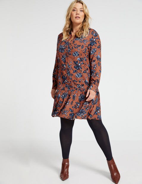 Kleid Mit Blumenprint Ecovero In Braun Gerry Weber