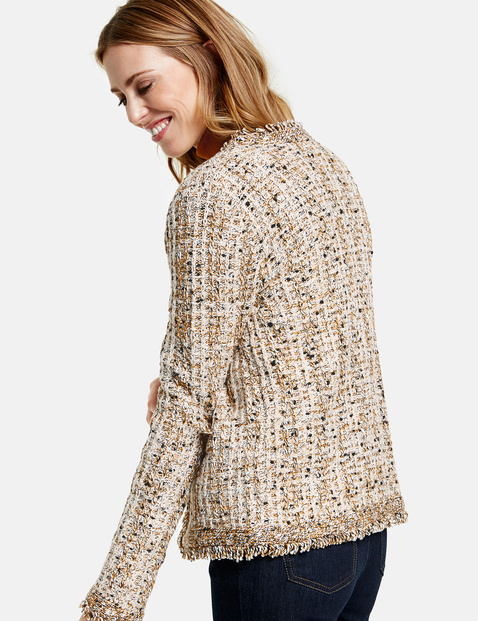 Kurze Strickjacke Mit Fransen In Mehrfarbig Gerry Weber